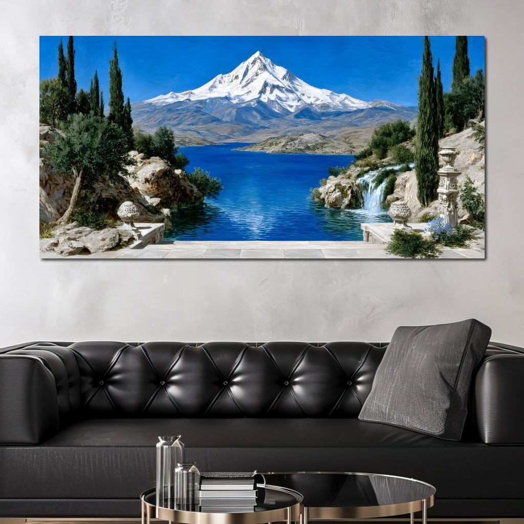 Majestic Peaks and Tranquility Canvas Wall Art