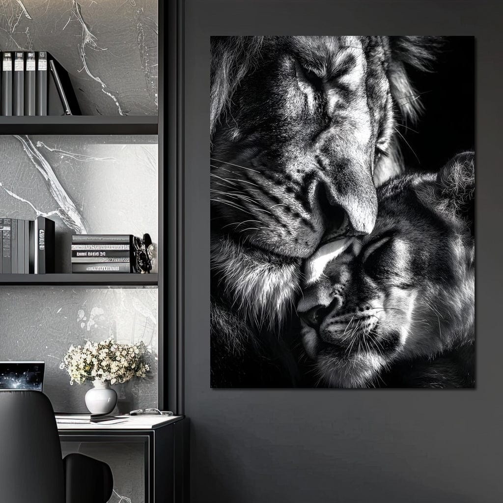 Lion's Bond Canvas Wall Art