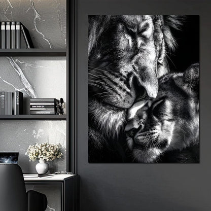 Lion's Bond Canvas Wall Art