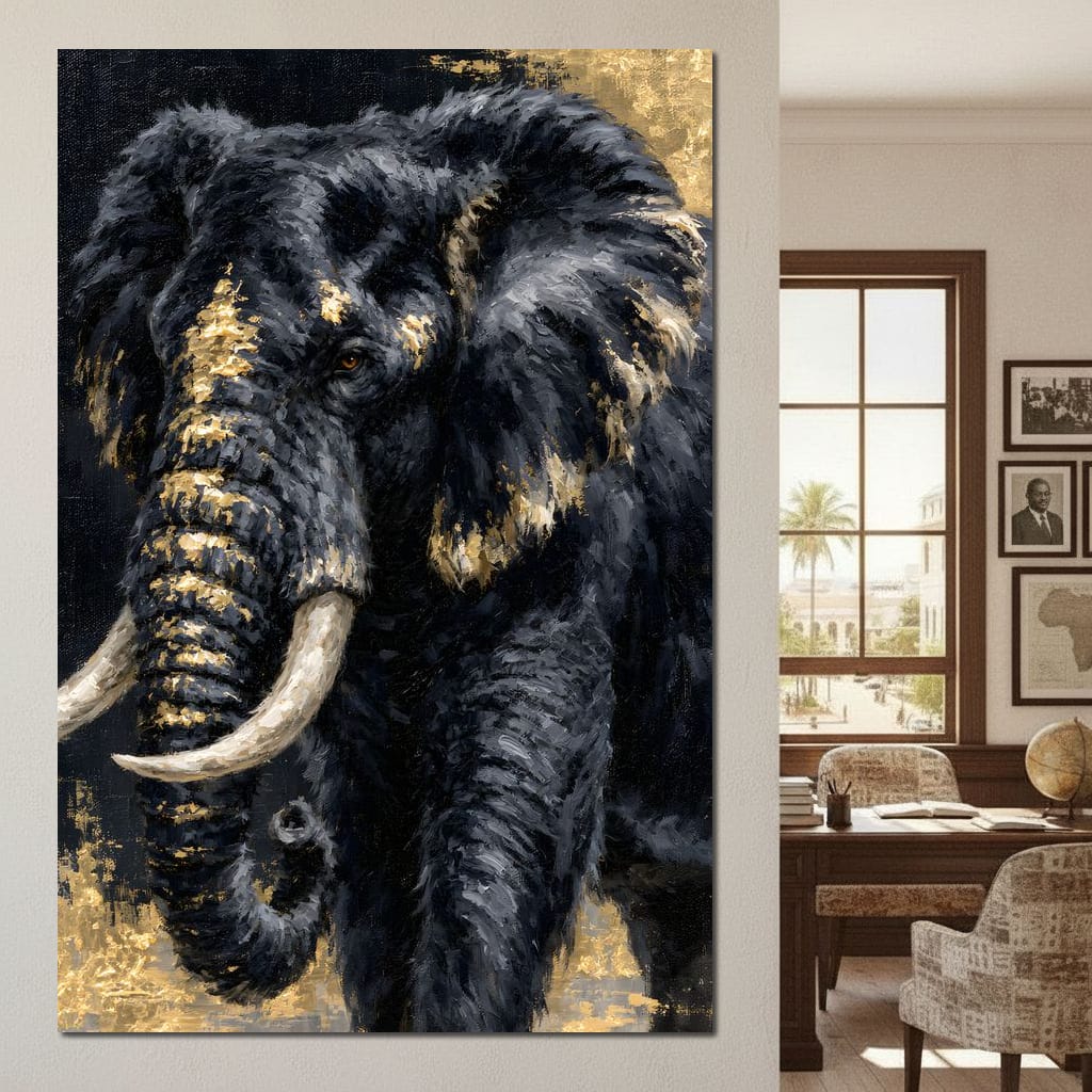 Gilded Majesty of the Wild Canvas Wall Art