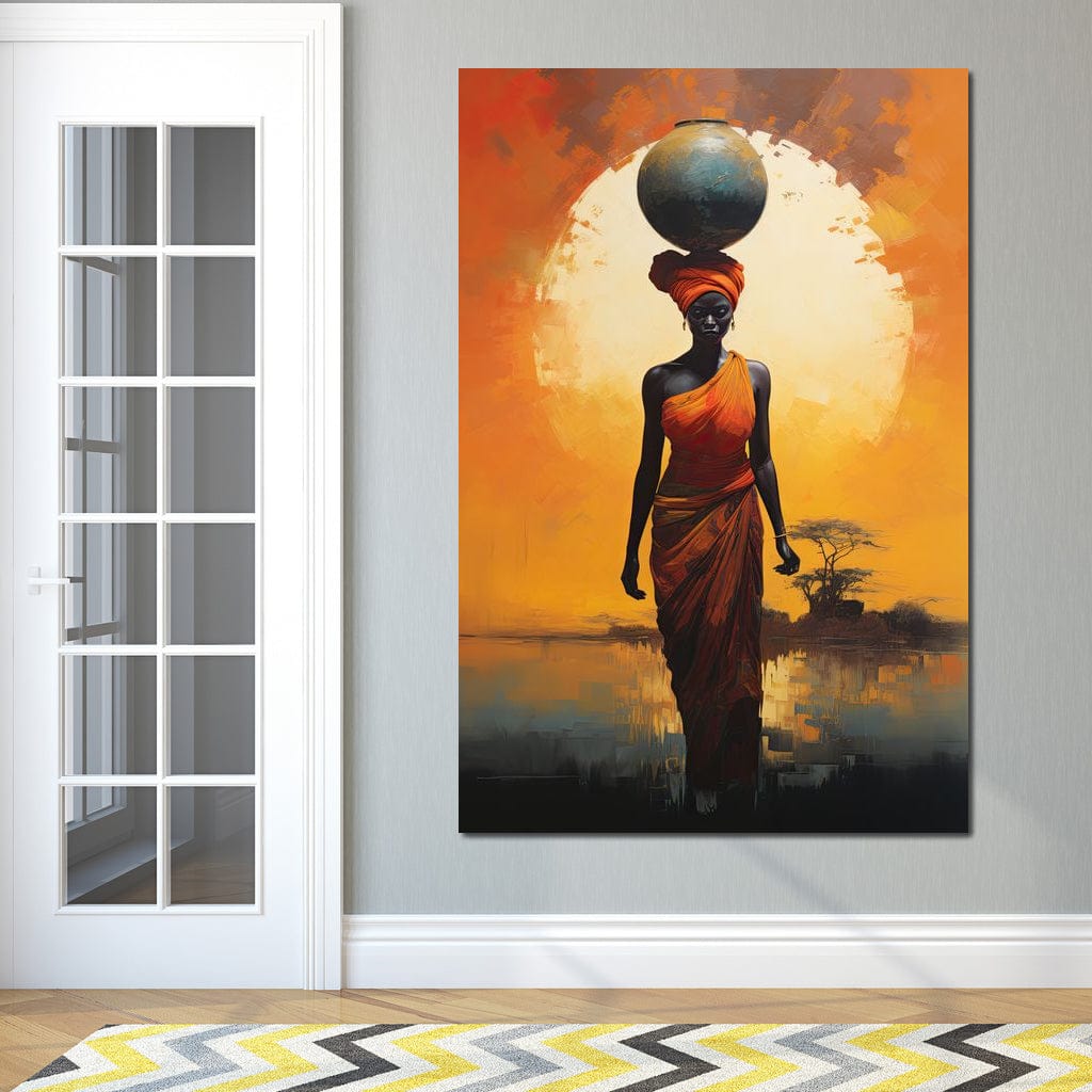 Amber Balance Horizon Canvas Wall Art
