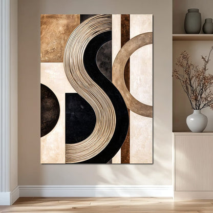 Linear Motion Over Structured Planes Canvas Wall Art