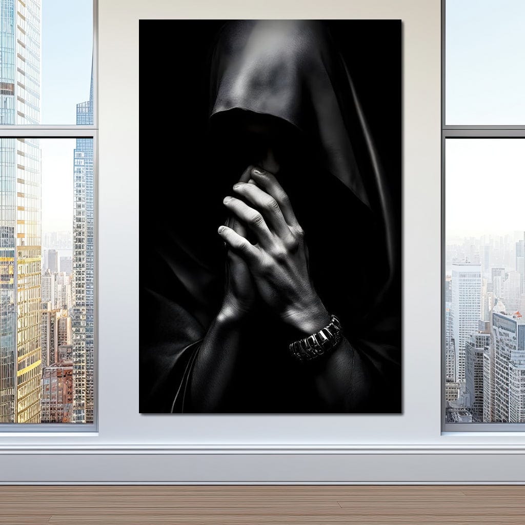Shadowed Contemplation Canvas Wall Art