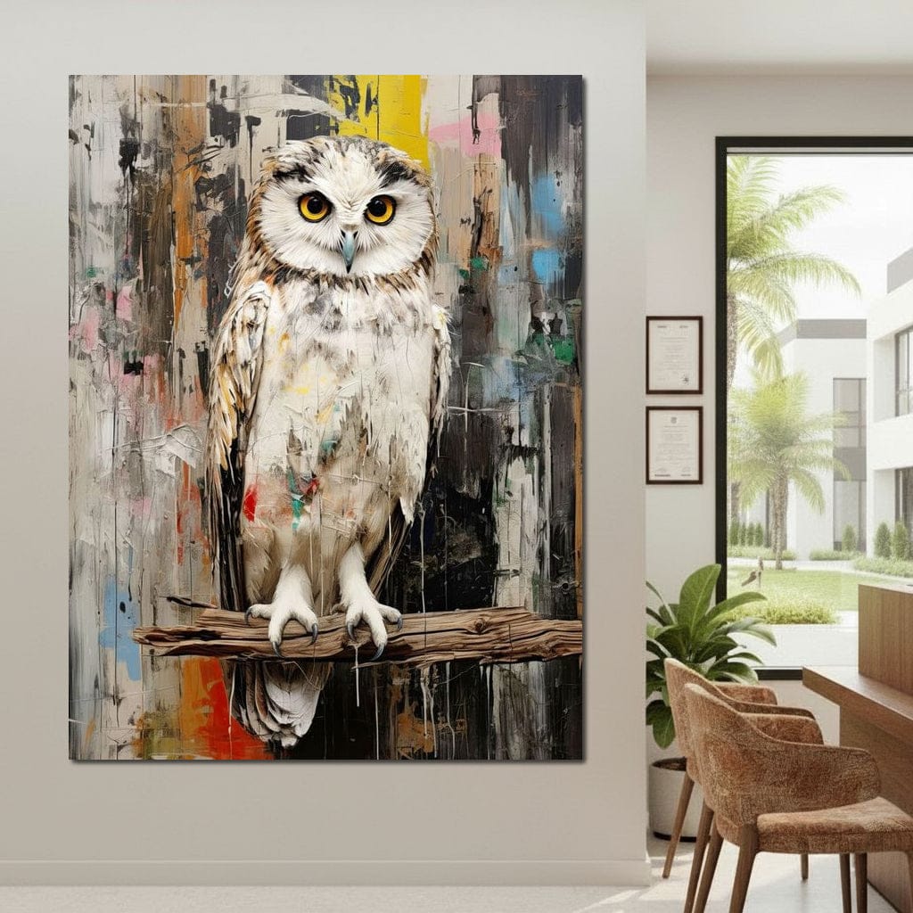 Owls Mystic Gaze Canvas Wall Art
