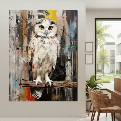 Owls Mystic Gaze Canvas Wall Art