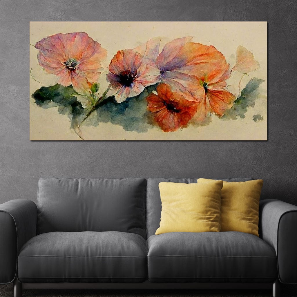 Watercolor Flowers Canvas Wall Art