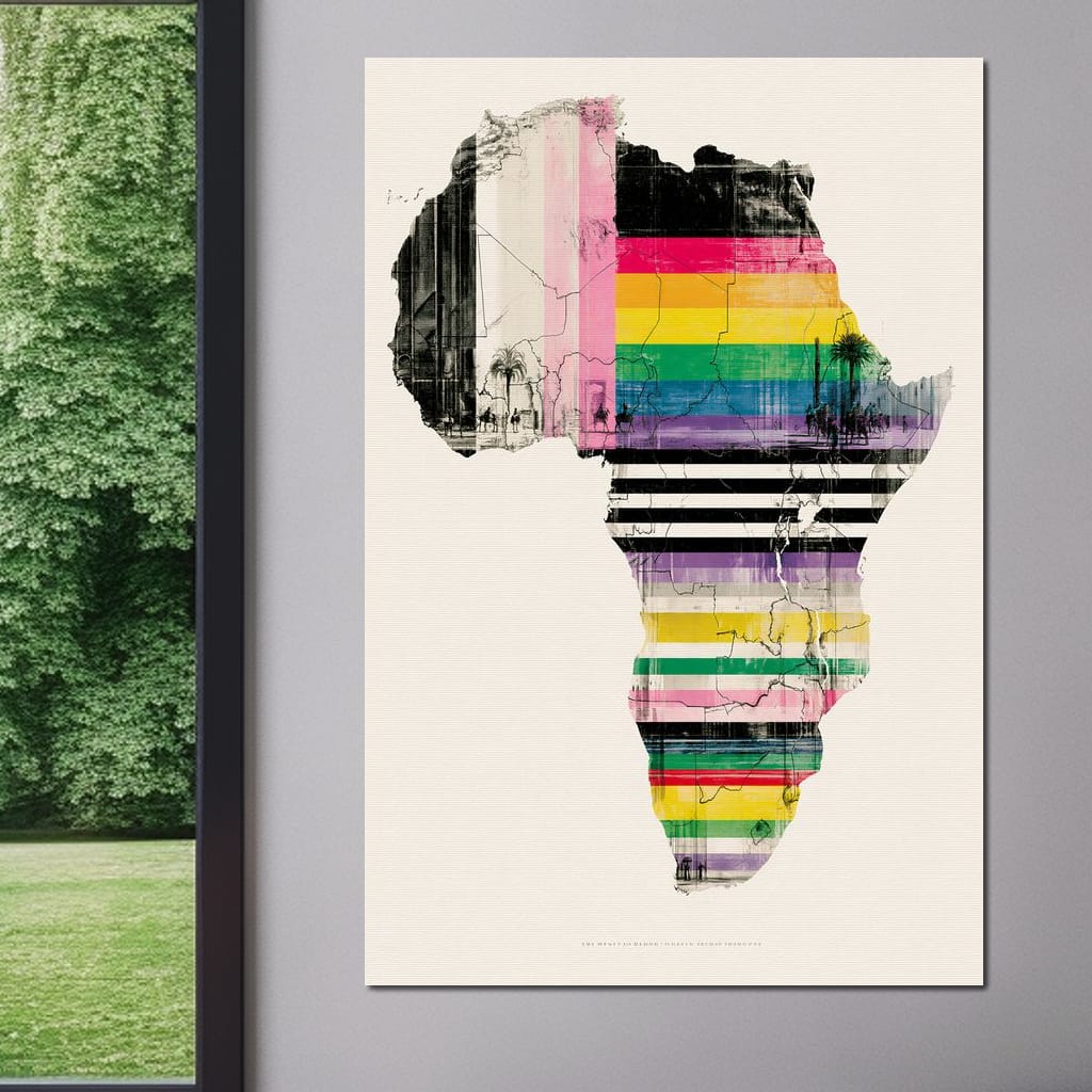 Vibrant Rhythms Across A Changing Continent Canvas Wall Art
