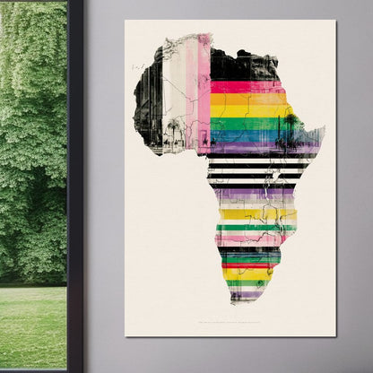 Vibrant Rhythms Across A Changing Continent Canvas Wall Art