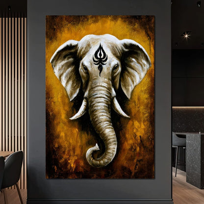 Sacred Wisdom Of The Tusker Canvas Wall Art