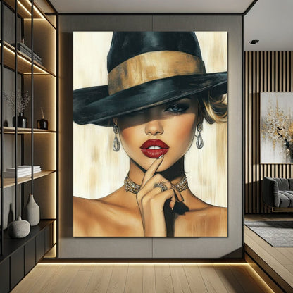 Timeless Allure Portrait Muse Canvas Wall Art