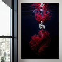 Crimson Depths Canvas Wall Art