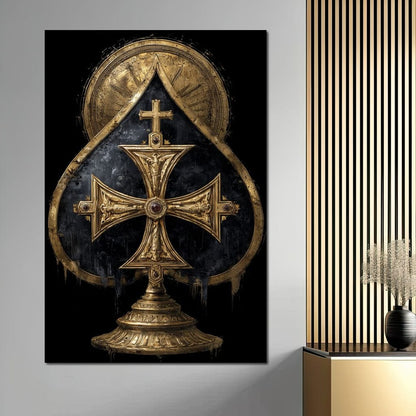 Gilded Faith Of The Spades Canvas Wall Art