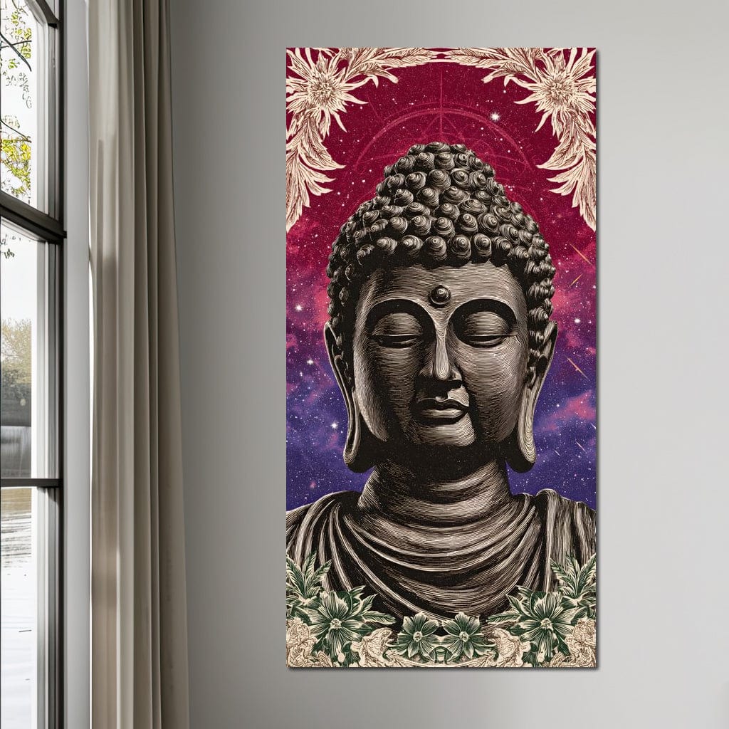 Celestial Buddha Tranquil Flow Canvas Wall Art