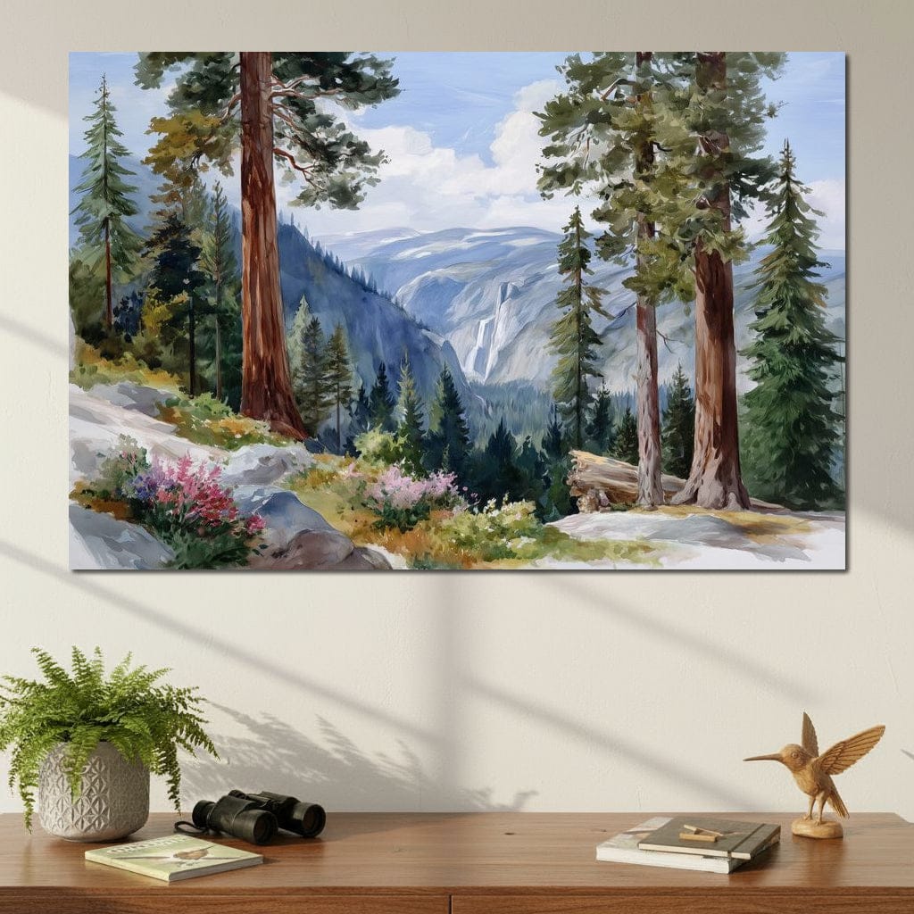 Sierra Falls Pine Vista Trail Canvas Wall Art