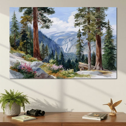 Sierra Falls Pine Vista Trail Canvas Wall Art