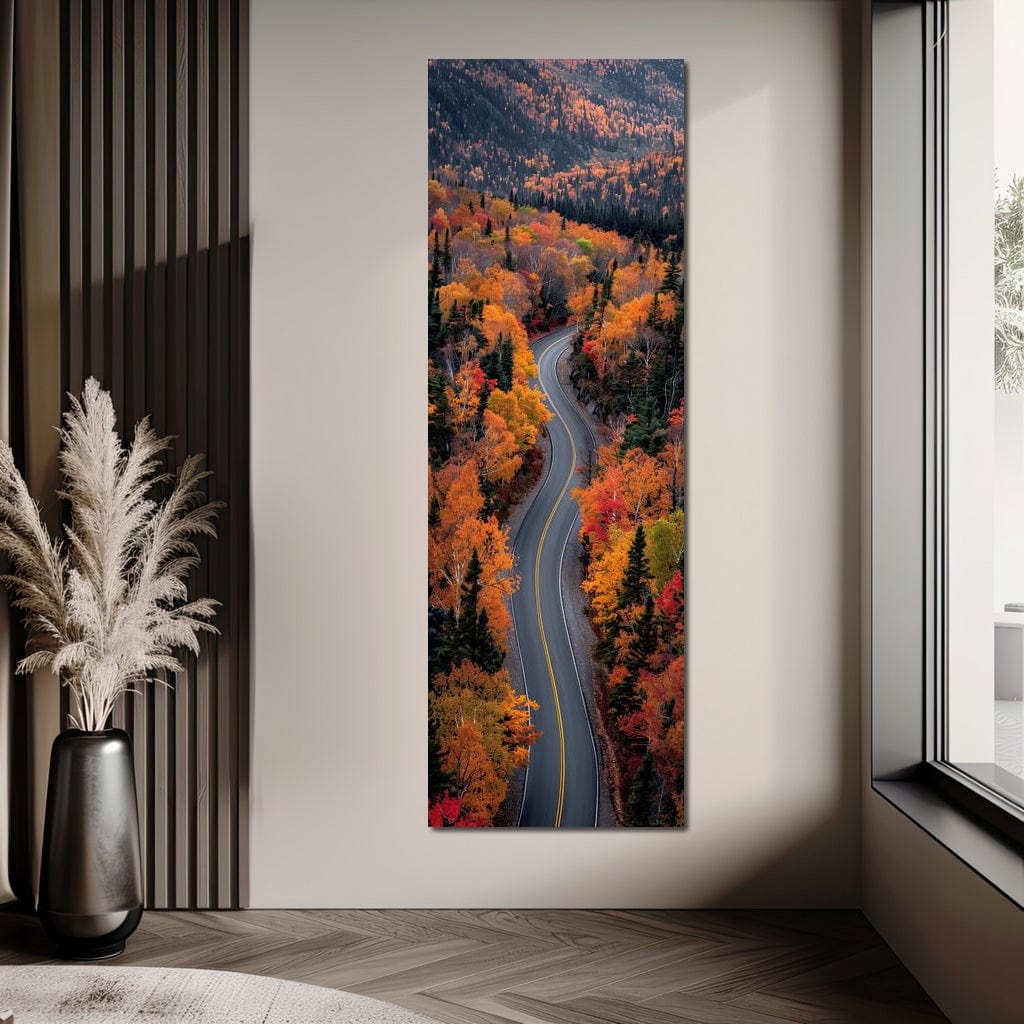 Autumn Road Canvas Wall Art