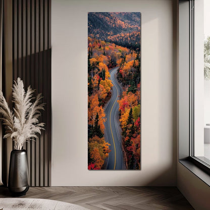 Autumn Road Canvas Wall Art