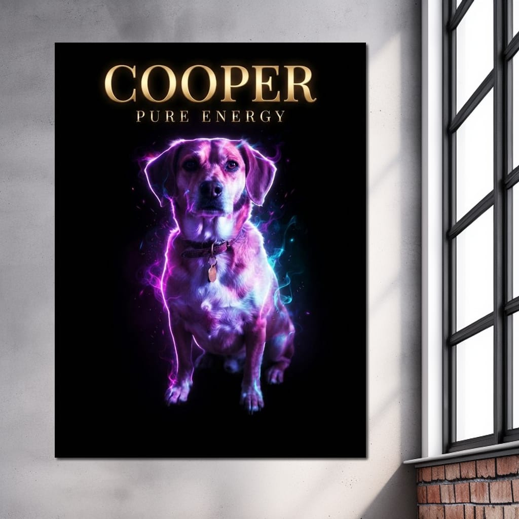 The Neon Pet Canvas Wall Art