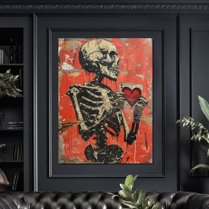 Romantic Skeleton 8 Canvas Wall Art