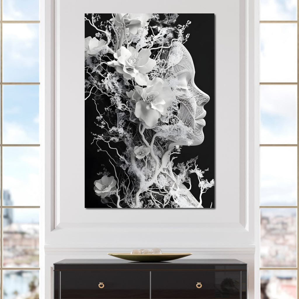 Floral Interlaced Reverie Canvas Wall Art
