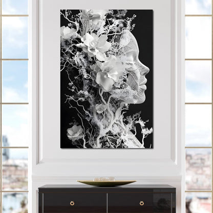 Floral Interlaced Reverie Canvas Wall Art