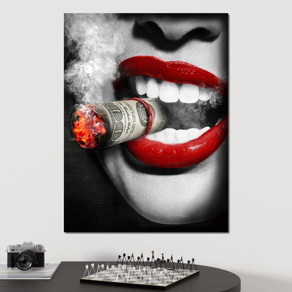 Money To Burn Canvas Wall Art