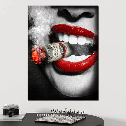Money To Burn Canvas Wall Art
