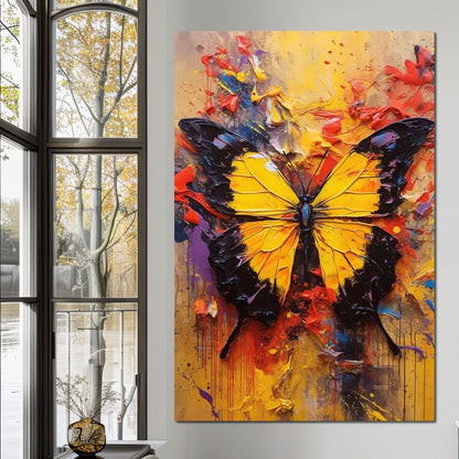 Colorburst Moths Canvas Wall Art