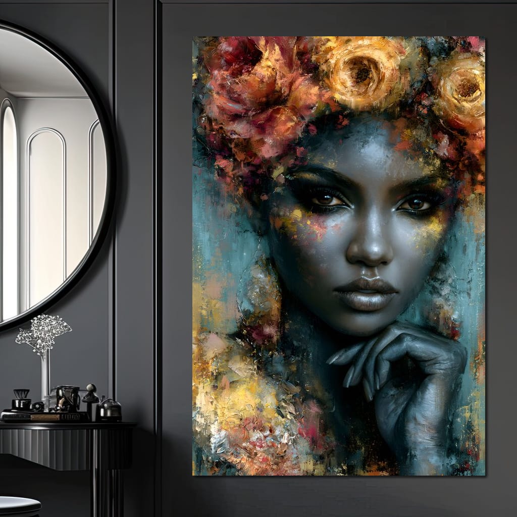 Gilded Petals Of Royal Grace Canvas Wall Art