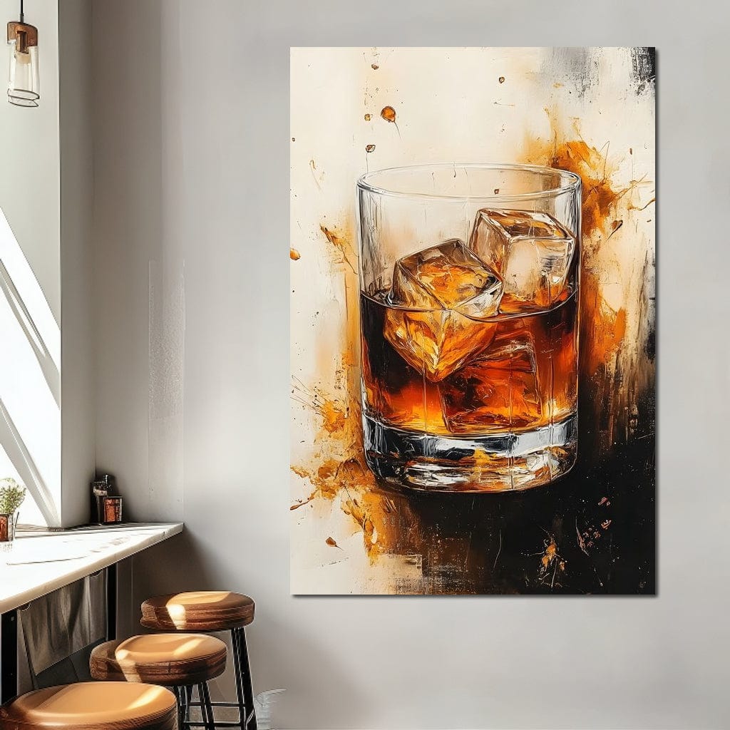 Whiskey Drink Elegance Canvas Wall Art