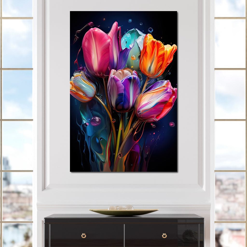 Luminous Tulip Dreamscape Canvas Wall Art