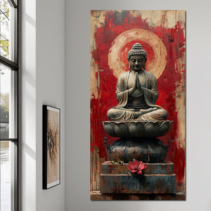 Meditative Lotus Harmony Canvas Wall Art