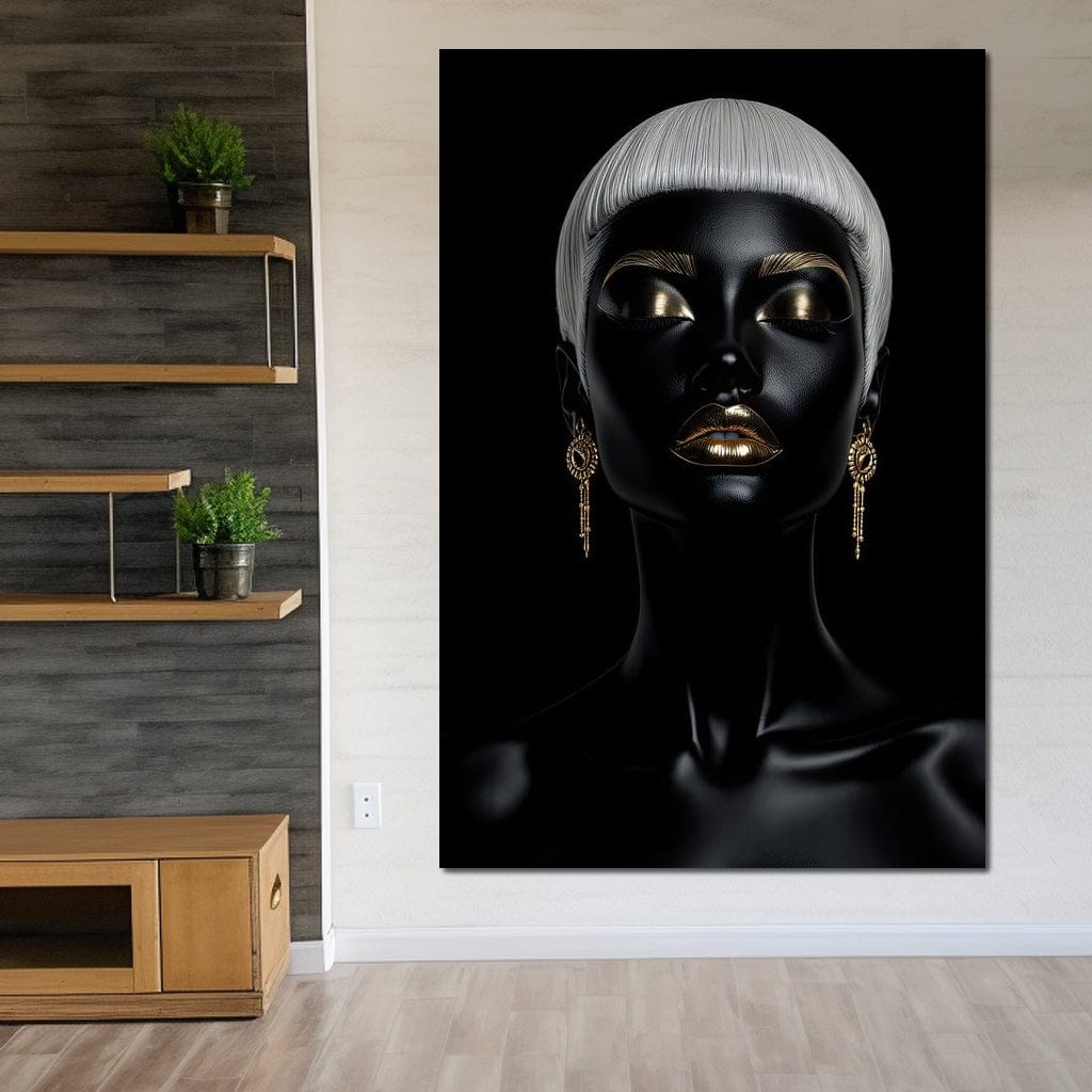 Black Velvet Seraph Canvas Wall Art
