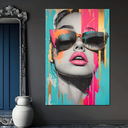 Electric Elegance Unveiled Canvas Wall Art