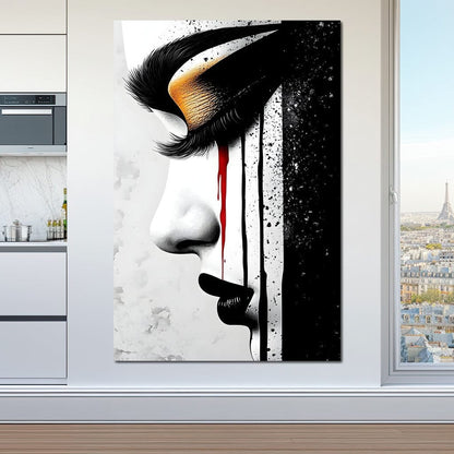 Golden Elegance Abstract Vision Canvas Wall Art