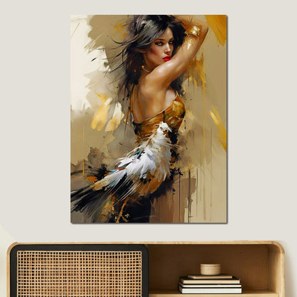 Female Portrait 068 Canvas Wall Art