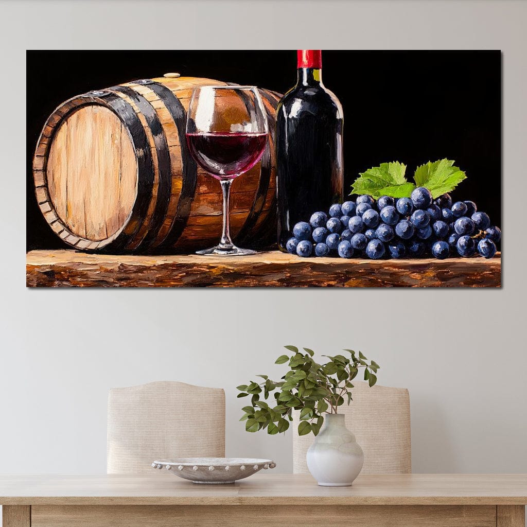 Vintage Vino Canvas Wall Art
