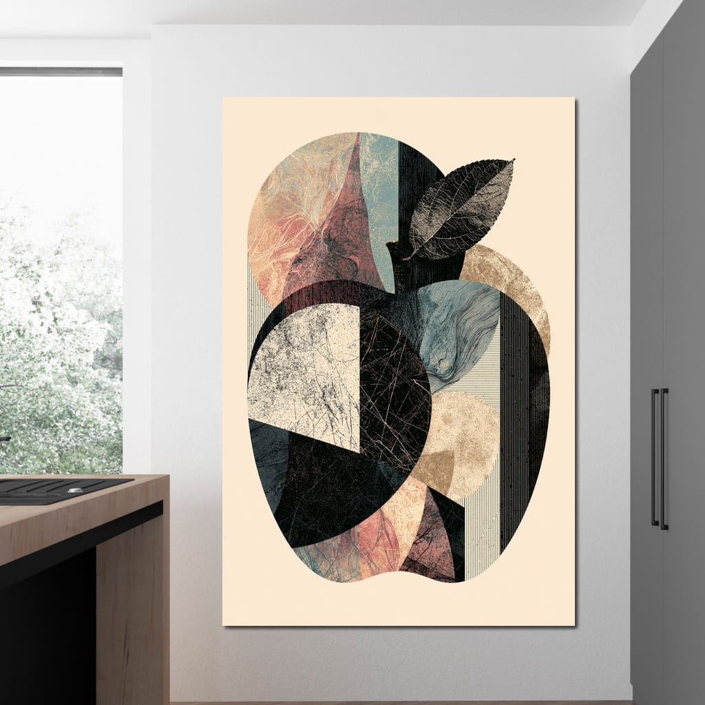 Geometric Harvest Of Forgotten Apple Canvas Wall Art