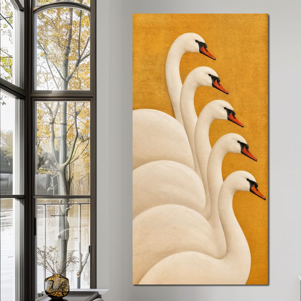 The Swan Assembly Canvas Wall Art