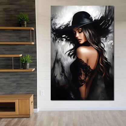 Noir Elegance Shadowscape Canvas Wall Art