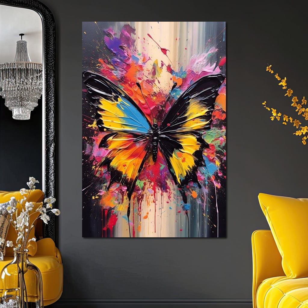 Technicolor Lepidoptera Canvas Wall Art
