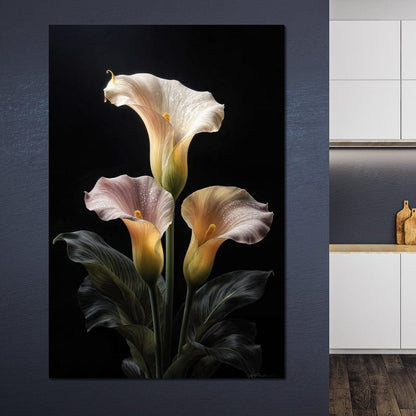 Whisper of Ivory Lilies Canvas Wall Art