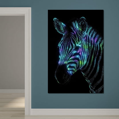 Cosmic Zebra Canvas Wall Art