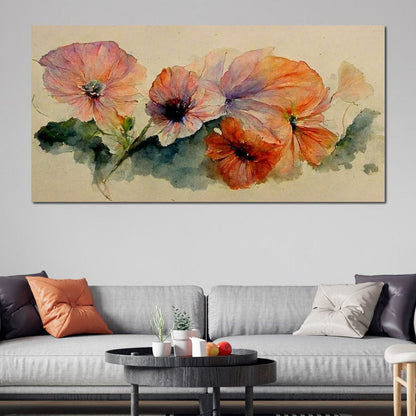 Watercolor Flowers Canvas Wall Art