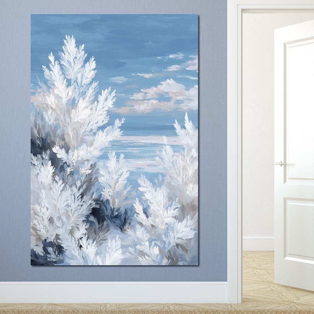 Frosted Seaside Botanicals Canvas Wall Art