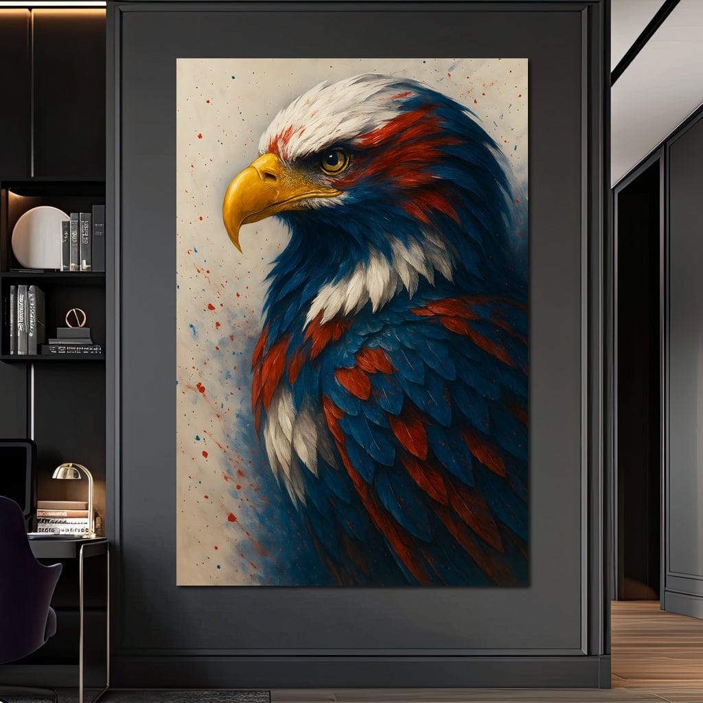 Eagle Majesty Feathered Glory Canvas Wall Art