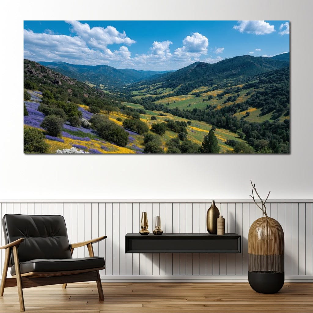 Wildflower Valley Vista Sky Canvas Wall Art