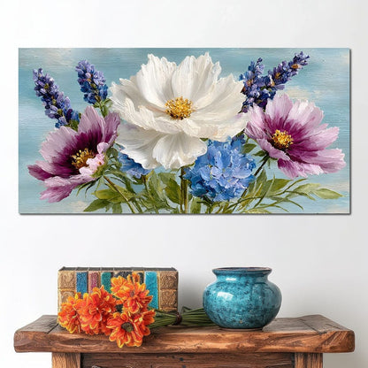 Pastel Meadow Floral Breeze Canvas Wall Art