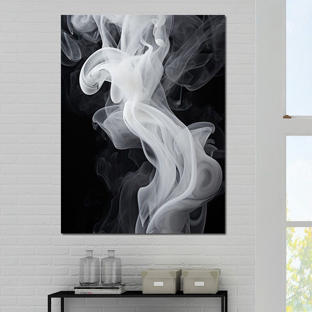 Airy Smoke Resin Canvas Wall Art