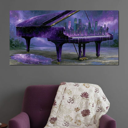 Melodies Melting Into The Night Sky Canvas Wall Art